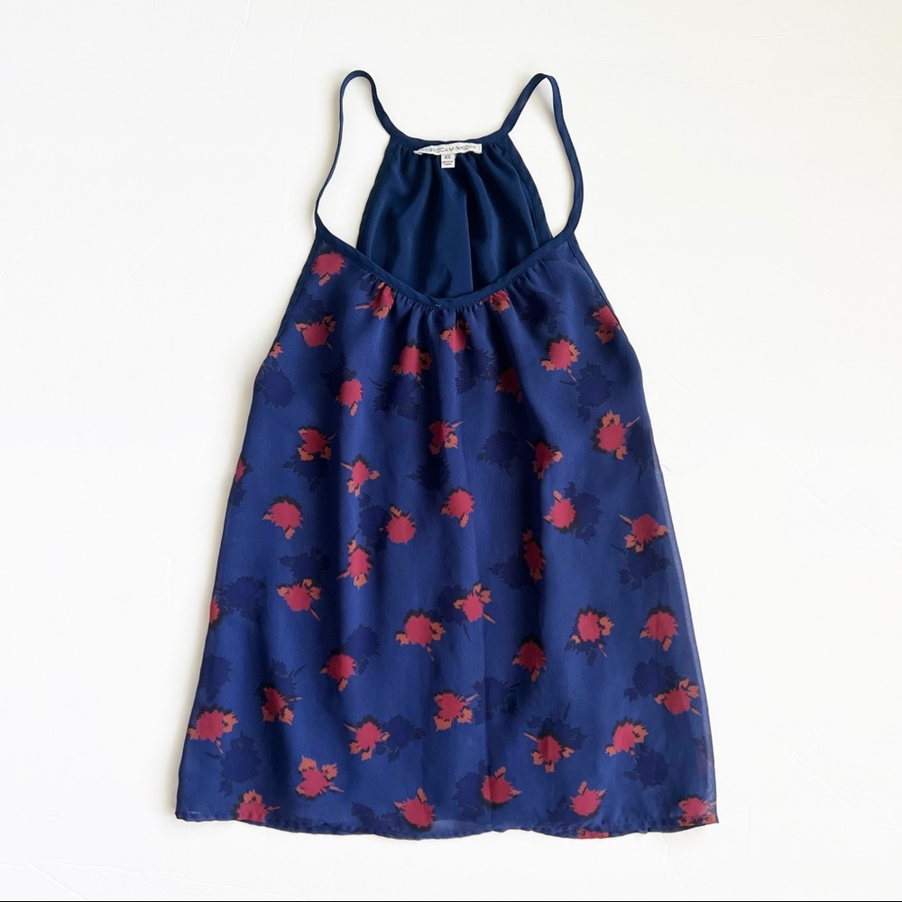 Rebecca Minkoff Navy Flowy Tank